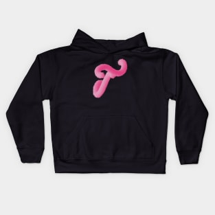 T Pink Animal Initials Kids Hoodie